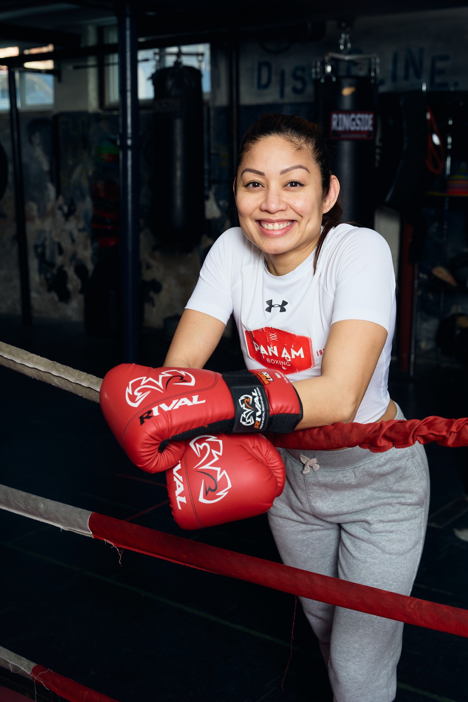 Woman at Pan Am Boxing Club